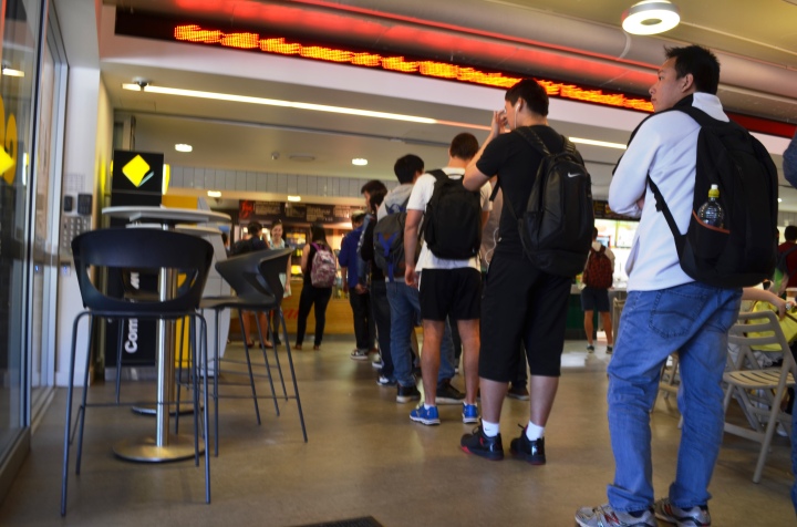 Popular take-aways in the Mckinnon building food court are a favored choice 
